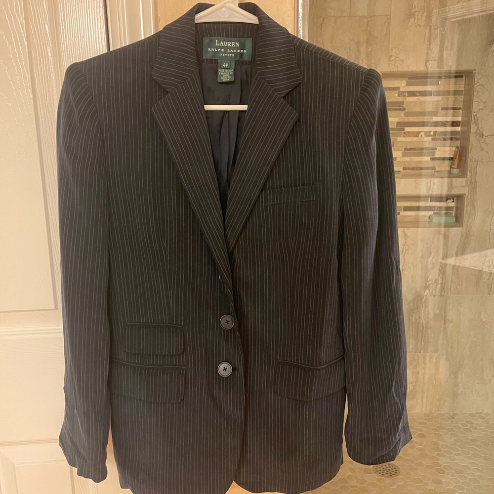 Ralph Lauren Black Pinstripe Blazer